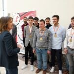  La consejera de Educaci&oacute;n, Roc&iacute;o Lucas, recibe a los medallistas de Castilla y Le&oacute;n en Spainskills