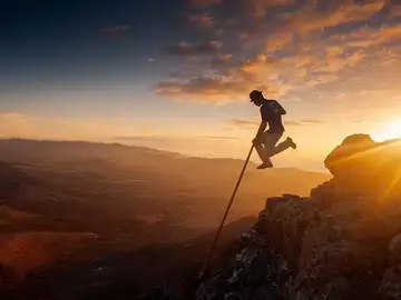 El arte milenario que permite "volar" sobre los barrancos en Canarias Salto del Pastor