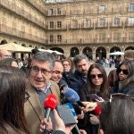 15M.- Patxi L&oacute;pez, tras ser increpado en Salamanca: "Es un ejemplo de c&oacute;mo la derecha est&aacute; inoculando odio en la gente"