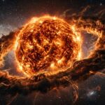 Ilustraci&oacute;n de WOH G64 en sus &uacute;ltimos momentos