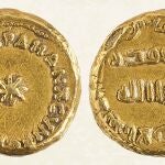 Dinar transicional bilingue&nbsp; ceca al-Andalus, 94 H (716-717)