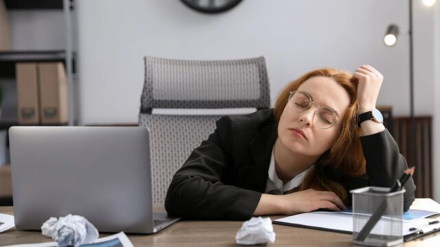 Imagen de archivo sobre una persona muy cansada