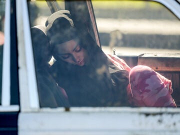 March 3, 2026, Beirut, Beirut, Lebanon: A displaced Lebanese from the southern Lebanese village of Maaroub sleeps inside a car along Beirut seafront after fleeing her hamlet along with her family. Thousands of Lebanese fled their villages and houses in Beirut southern suburb, a hotbed for pro-Iranian Hezbollah following a massive escalation in Israeli airstrikes. The mass displacement was triggered by intense overnight bombardments and urgent evacuation orders issued by the Israeli military t...