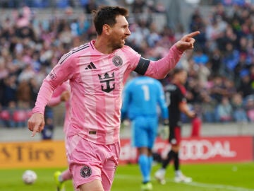 AME1603. BALTIMORE (ESTADOS UNIDOS), 07/03/2026.- Lionel Messi del Inter Miami celebra un gol este s&aacute;bado, durante un partido de la MLS entre el DC United y el Inter Miami en el M&T Bank Stadium en Baltimore (EE.UU.). EFE/ Octavio Guzm&aacute;n 