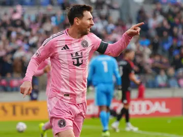 MLS: DC United - Inter Miami AME1603. BALTIMORE (ESTADOS UNIDOS), 07/03/2026.- Lionel Messi del Inter Miami celebra un gol este sábado, durante un partido de la MLS entre el DC United y el Inter Miami en el M&T Bank Stadium en Baltimore (EE.UU.). EFE/ Octavio Guzmán