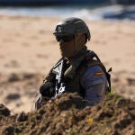 Exhibici&oacute;n anfibia en Barbate dentro del ejercicio Dynamic Mariner-Flotex 25 de la Armada y la OTAN