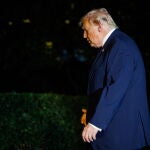 US President Donald Trump returns to the White House