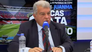 Joan Laporta, durante su entrevista Joan Laporta, durante su entrevista