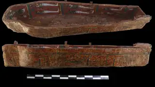 Uno de los sarcófagos hallados en Luxor, Egipto Uno de los sarcófagos hallados en Luxor, Egipto