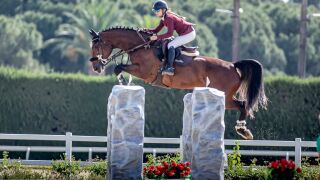 Waleska Pérez, en plena competición