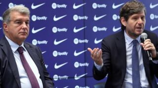 Mateo Alemany junto a Joan Laporta