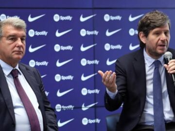 Mateo Alemany junto a Joan Laporta