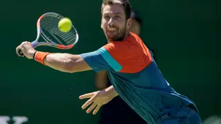 Indian Wells Open tennis tournament 11 March 2026, US, Indian Wells: British tennis player Cameron Norrie in action against Australia's Rinky Hijikata during their men's singles round of 16 match at the BNP Paribas Open held at the Indian Wells Tennis Garden in Indian Wells. Photo: Charles Baus/CSM via ZUMA Press Wire/dpa Charles Baus/CSM via ZUMA Press / DPA 11/03/2026 ONLY FOR USE IN SPAIN