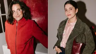 Marta Pombo y María G. de Jaime con chaquetas de ante Marta Pombo y María G. de Jaime con chaquetas de ante