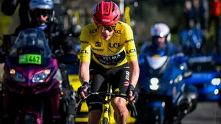 Ciclismo.- El líder Jonas Vingegaard (Visma) da un golpe a la París-Niza con su segunda victoria consecutiva de etapa Danish Jonas Vingegaard of Team Visma-Lease a Bike pictured in action during the fifth stage of 84th edition of the Paris-Nice cycling race, a race from Cormoranche-sur-Saone to Colombier-le-Vieux (205,4km), on Thursday 12 March 2026. Europa Press/Contacto/DAVID PINTENS 12/03/2026 ONLY FOR USE IN SPAIN