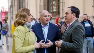 María José Catalá, Miguel Tellado y Juanfran Pérez Llorca en Valencia María José Catalá, Miguel Tellado y Juanfran Pérez Llorca en Valencia