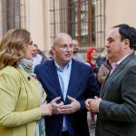 Mar&iacute;a Jos&eacute; Catal&aacute;, Miguel Tellado y Juanfran P&eacute;rez Llorca en Valencia
