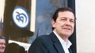 Alfonso Fernández Mañueco Reunion ejecutiva del PP tras la victoria de Mañueco en Castilla y Leon.