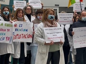 Concentraci&oacute;n de m&eacute;dicos en la &uacute;ltima semana de huelga EUROPA PRESS 16/03/2026