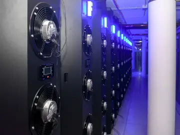 Imagen del supercomputador Finisterrae. Imagen del supercomputador Finisterrae.