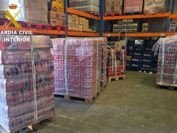 Imagen de las bebidas incautadas. 