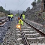 Inspecci&oacute;n de la v&iacute;a de tren de Adamuz donde ocurri&oacute; el accidente