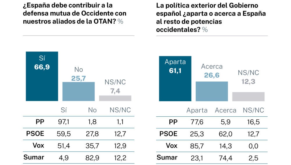 Casi el 60% de los votantes del PSOE cree que España debe defender ...