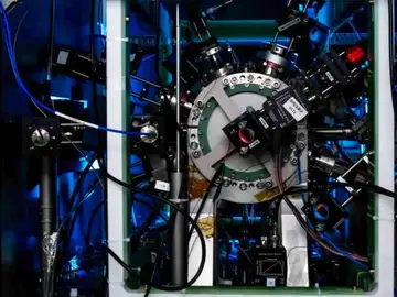 Detalle del reloj de estroncio desarrollado por expertos chinos. Física