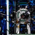 Detalle del reloj de estroncio desarrollado por expertos chinos. 