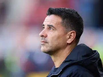 CA Osasuna v Girona FC - LaLiga EA Sports Miguel Angel Sanchez Munoz 'Michel' head coach of Girona FC looks on prior to the LaLiga EA Sports match between CA Osasuna and Girona FC at El Sadar on March 21, 2026, in Pamplona, Spain. AFP7 21/03/2026 ONLY FOR USE IN SPAIN