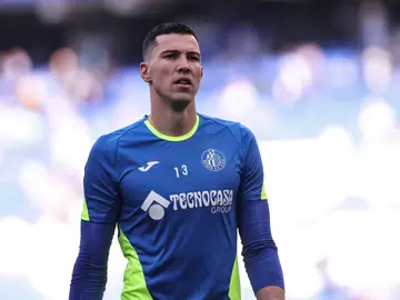 RCD Espanyol v Getafe CF - LaLiga EA Sports David Soria of Getafe CF looks on during the Spanish league, LaLiga EA Sports, football match played between RCD Espanyol and Getafe CF at RCDE Stadium on March 21, 2026 in Cornella, Spain. AFP7 21/03/2026 ONLY FOR USE IN SPAIN