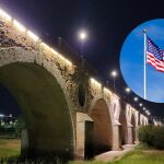 Imagen de archivo de Extremadura y de una bandera estadounidense