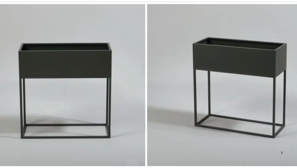 Maceta de hierro forjado verde