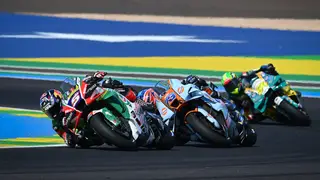 MOTO - MOTO GP - BRAZIL GRAND PRIX 2026 05 ZARCO Johann (fra), Castrol Honda LCR, Honda RC213V, action with 79 OGURA Ai (jpn), Trackhouse MotoGP Team, Aprilia RS-GP26 during the 2026 MotoGP Estrella Galicia 0,0 Grand Prix of Brazil, at the Autódromo Internacional de Goiânia – Ayrton Senna from March 20 to 22, Brazil - Photo Studio Milagro / DPPI AFP7 22/03/2026 ONLY FOR USE IN SPAIN