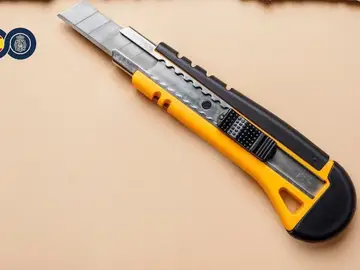 Cúter utilizado por la detenida para amenazar a las víctimas Cúter utilizado por la detenida para amenazar a las víctimas