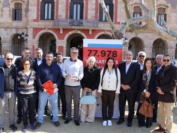 Los representantes de la concertada catalana ante el Parlament este martes