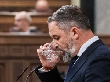 El presidente de VOX, Santiago Abascal, interviene durante una sesi&oacute;n de control al Gobierno, en el Congreso, a 25 de marzo de 2026, en Madrid (Espa&ntilde;a). S&aacute;nchez y Feij&oacute;o se miden este mi&eacute;rcoles en el Pleno del Congreso en plena escalada por la guerra de Ir&aacute;n, un duelo parlamentario que se produce la v&iacute;spera de que la C&aacute;mara Baja debata la convalidaci&oacute;n del decreto anticrisis, que incluye rebajas fiscales para paliar los efectos de ese conflicto b&eacute;lico en Oriente Pr&oacute;ximo. Aunque el paquete de ...