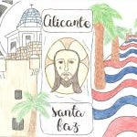Dibujo ganador del primer premio, categor&iacute;a B, del concurso escolar de la Santa Faz