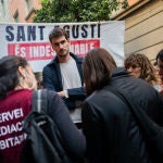 Movilizaci&oacute;n ciudadana para impedir el desalojo del bloque Sant Agust&iacute; en Barcelona 