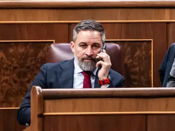 El Congreso vota hoy el paquete de medidas anticrisis por la guerra en Oriente Próximo El presidente de Vox, Santiago Abascal, durante una sesión plenaria, en el Congreso de los Diputados, a 26 de marzo de 2026, en Madrid (España). El Congreso celebra hoy un pleno extra para acoger el debate de convalidación del decreto ley con medidas para paliar los efectos económicos de la crisis de la guerra en Oriente Próximo, al haberse negado el PP a modificar el orden del día de la sesión ya prevista para esa jornada, un cambio para el que se requería unanimidad. Durante el pleno que ya...
