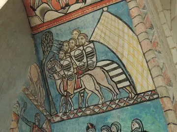 Frescos parietales del monasterio de Valbuena, Segovia, año 1224 Frescos parietales del monasterio de Valbuena, Segovia, año 1224