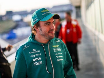 Fernando Alonso, a su llegada a Suzuka