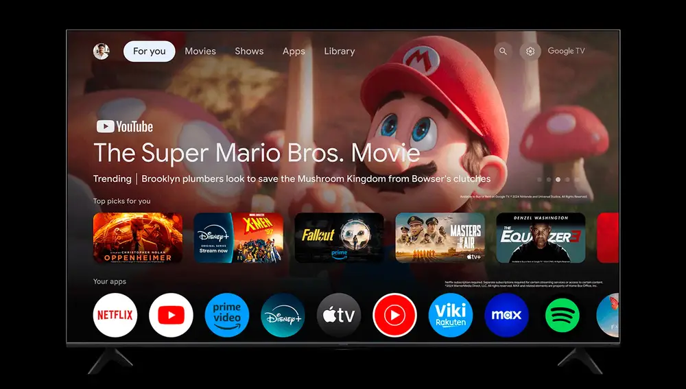 Google TV es un sistema familiar y fluido que facilita mucho la experiencia
