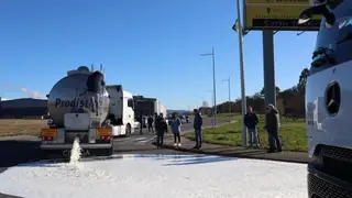 Imagen del camión interceptado. Imagen del camión interceptado.