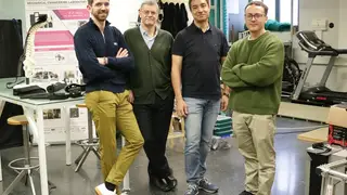 De izquierda a derecha, el equipo investigador: Florian Michaud, Javier Cuadrado, Urbano Lugrís e Lucas Porzio. De izquierda a derecha, el equipo investigador: Florian Michaud, Javier Cuadrado, Urbano Lugrís e Lucas Porzio.