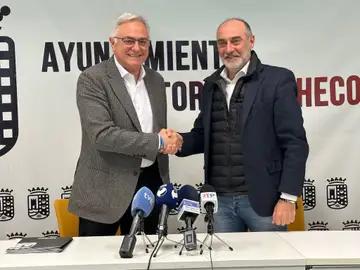 El alcalde de Torre Pacheco, Pedro Ángel Roca y José Francisco Garre El alcalde de Torre Pacheco, Pedro Ángel Roca y José Francisco Garre