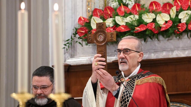 February 13, 2026, Cosenza, Rome, Italy: February 13, 2020, Cosenza. Cardinal Pizzaballa celebrating Mass. The Patriarch of Jerusalem, Cardinal Pierbattista Pizzaballa, participated in a celebration at the Diocesan Shrine of the Most Holy Crucifix on the occasion of the eighth centenary of the Franciscan Order.Europa Press/Contacto/Valeria Ferraro/Agf13/02/2026 ONLY FOR USE IN SPAIN