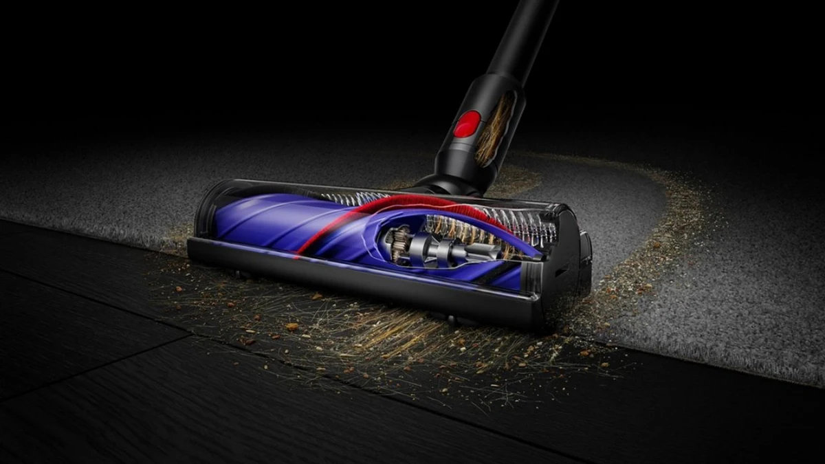 La Dyson V8 Cyclone tiene un cepillo motorizado muy potente