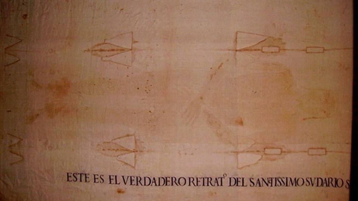 La copia de la Sábana Santa que se expone hoy en Torres de la Alameda