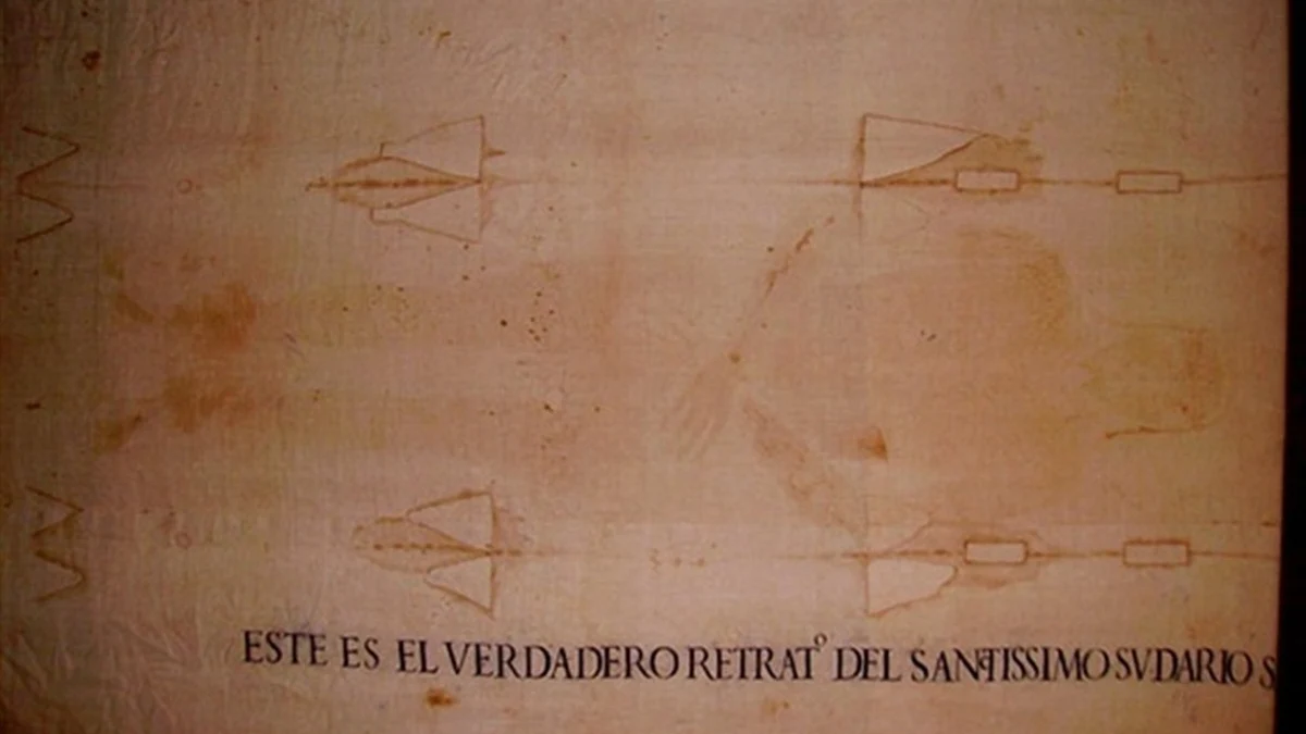 La copia de la Sábana Santa que se expone hoy en Torres de la Alameda